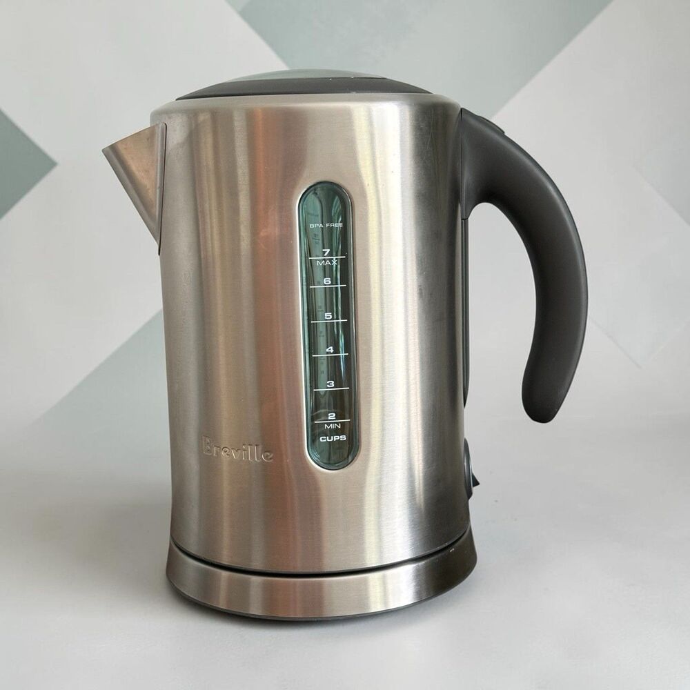 Breville Kettle Brushed Stainless Steel Model BKE700 Tested & Working 7 Cups EUC